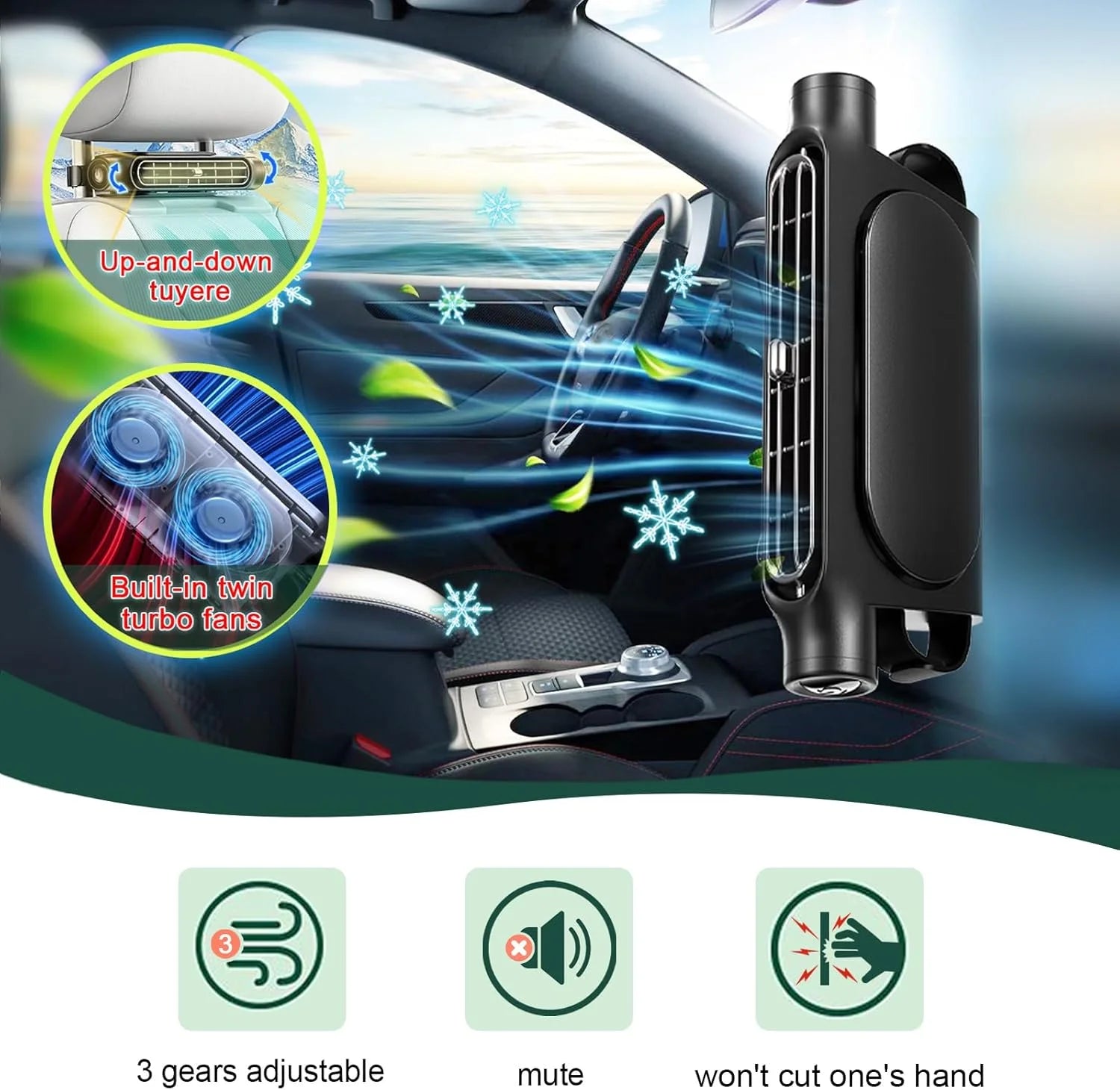 DriveBreeze Seat Fan — Cool Comfort for Every Passenger